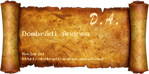 Dombrádi Andrea névjegykártya