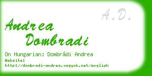 andrea dombradi business card